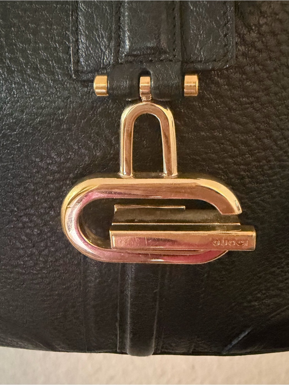 GUCCI Jackie Vintage Tom Ford Black Pebbled Leather G Hardware Shoulder Bag - Picture 4 of 14